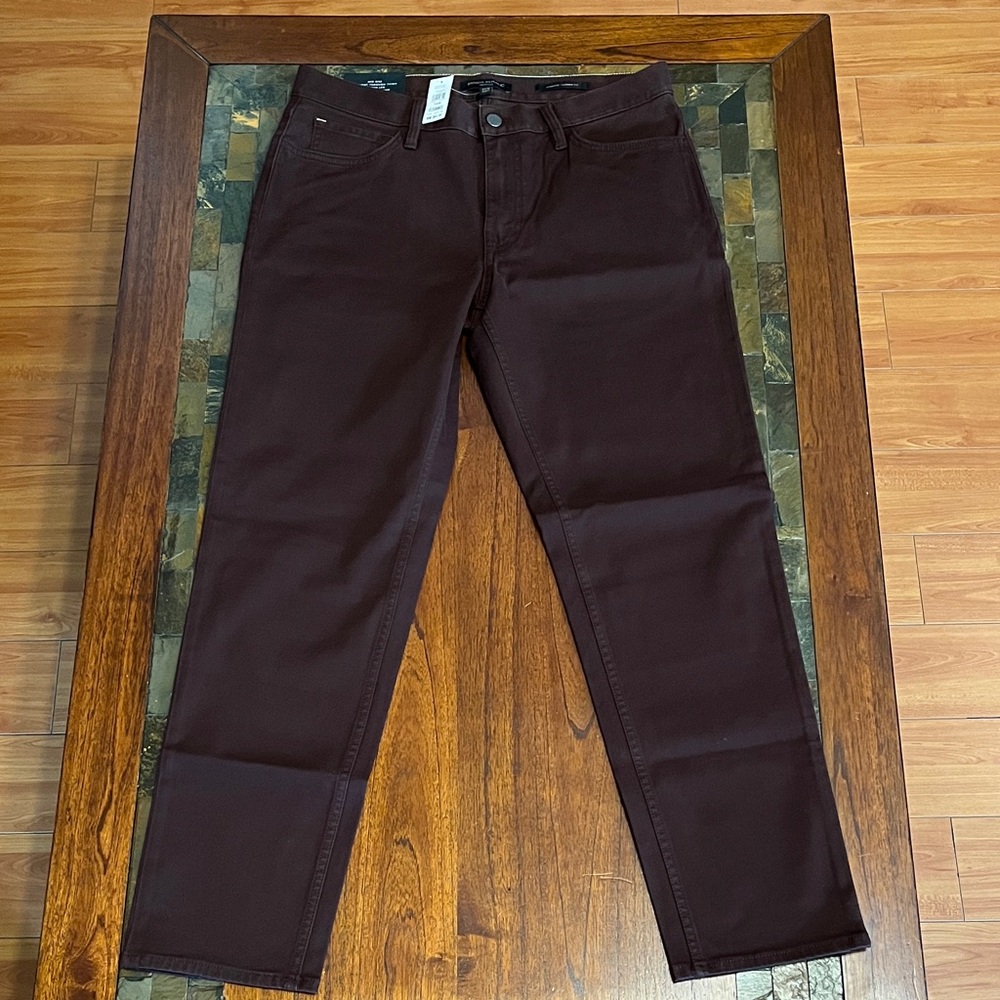 Banana Republic Men's Burgundy Athletic Traveler Pants